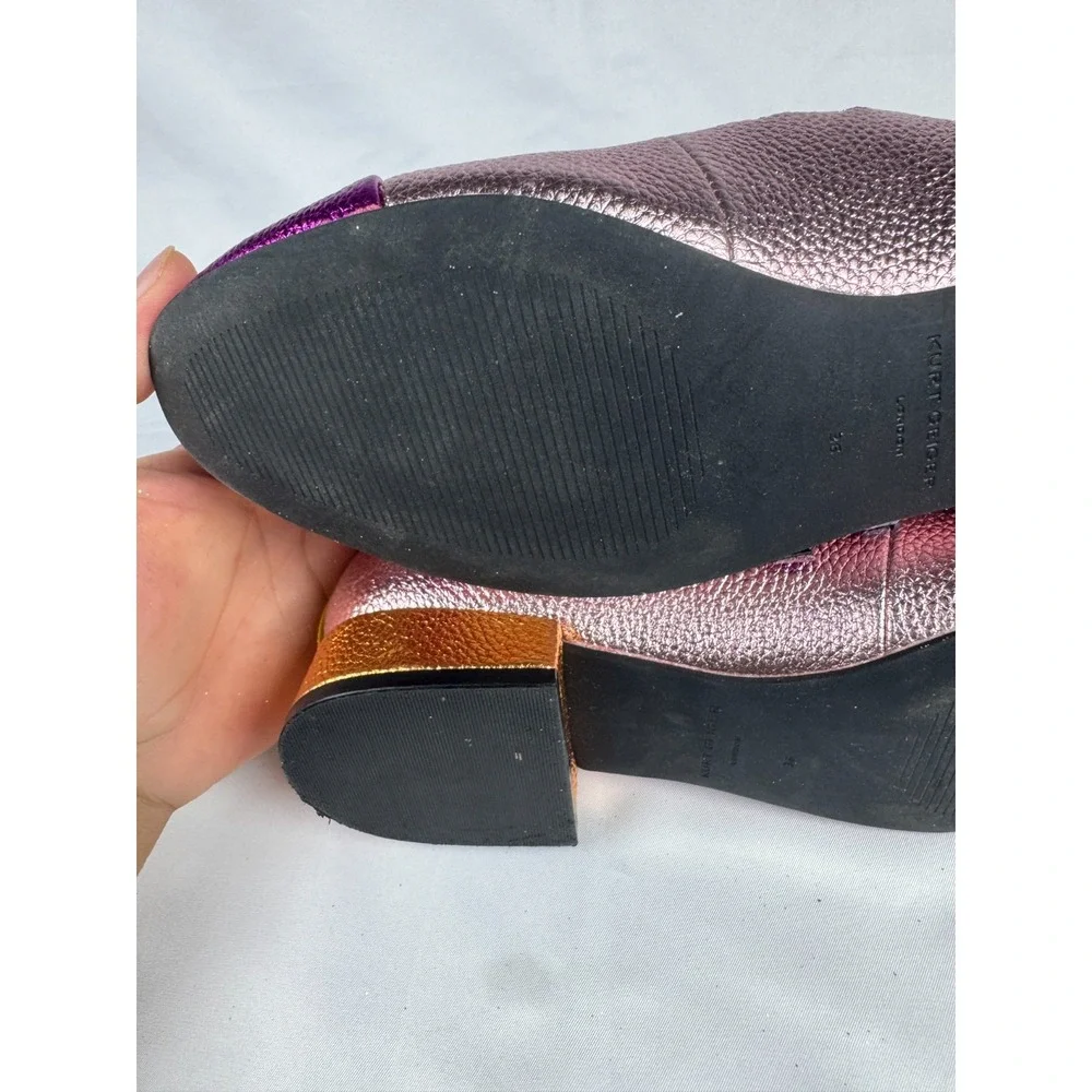 Kurt Geiger London Pierra Low Womens EU 36 US 6 Mary Jane Metallic Pink Shoes